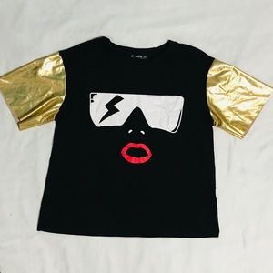 Shein top lady gaga theme.